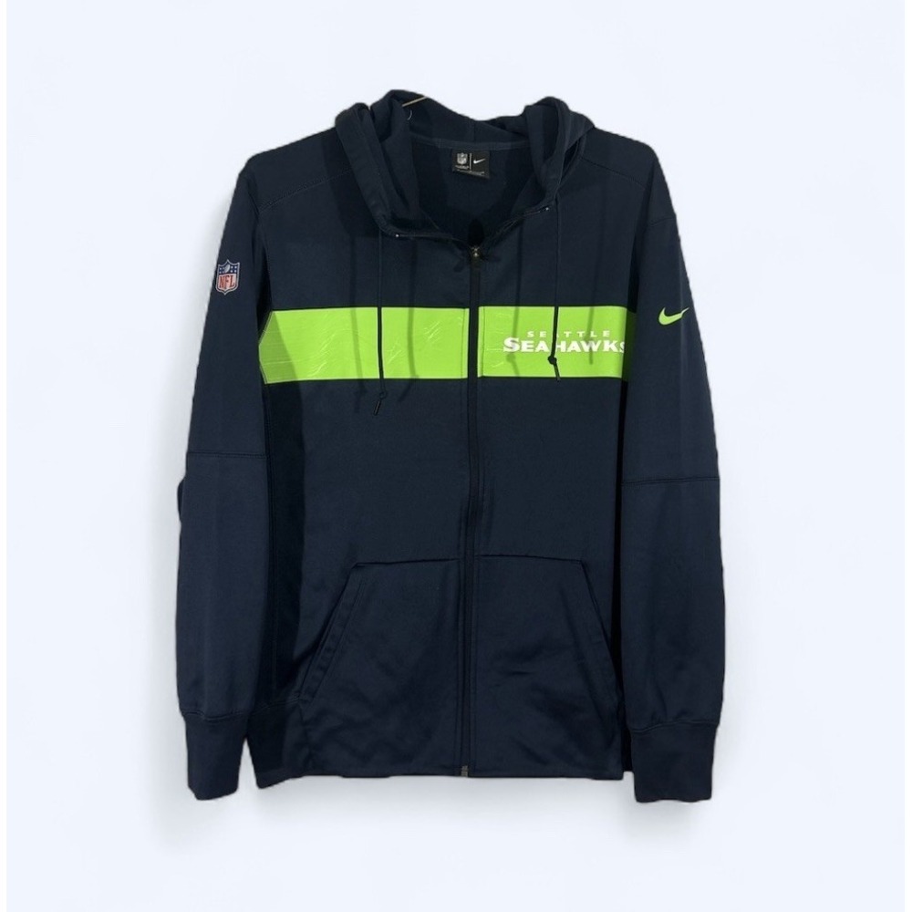 Nike‎ Seattle Seahawks Full Zip Jacket Size MEDIUM On Field Athletic Apparel